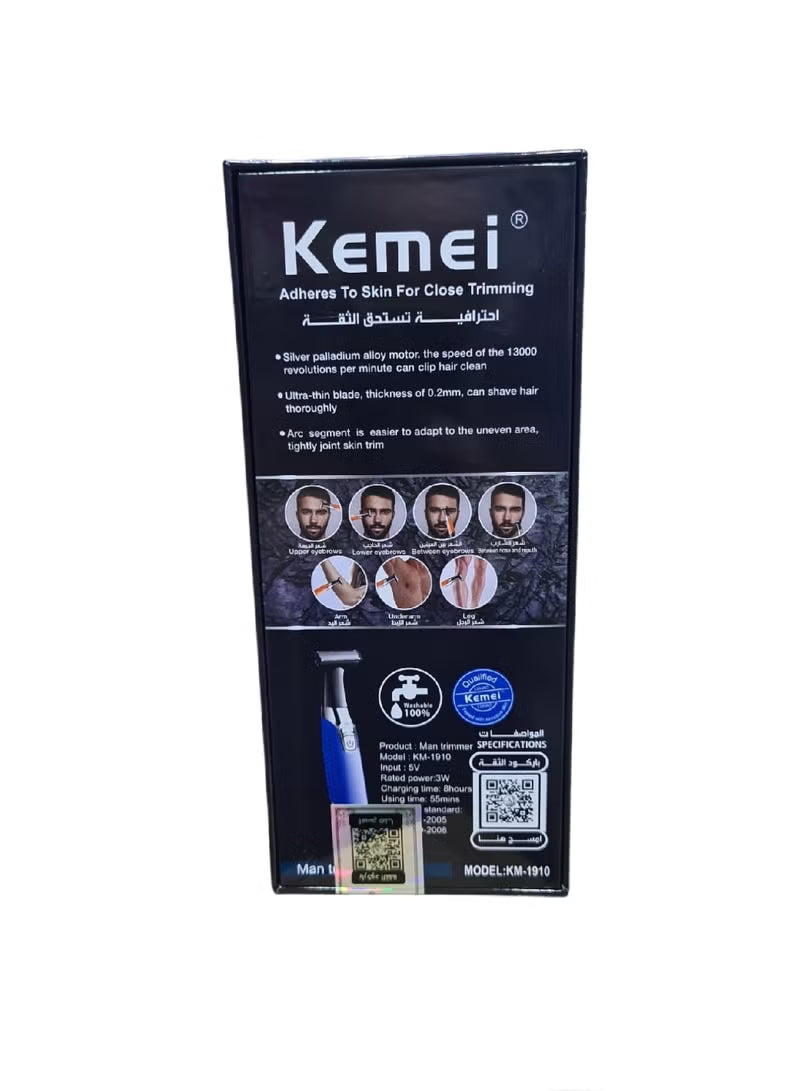 Kemei - 4-in-1 Waterproof Eyebrow & Facial Trimmer