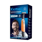 Kemei - 4-in-1 Waterproof Eyebrow & Facial Trimmer