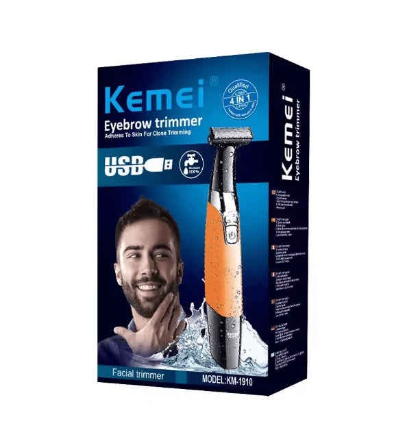 Kemei - 4-in-1 Waterproof Eyebrow & Facial Trimmer